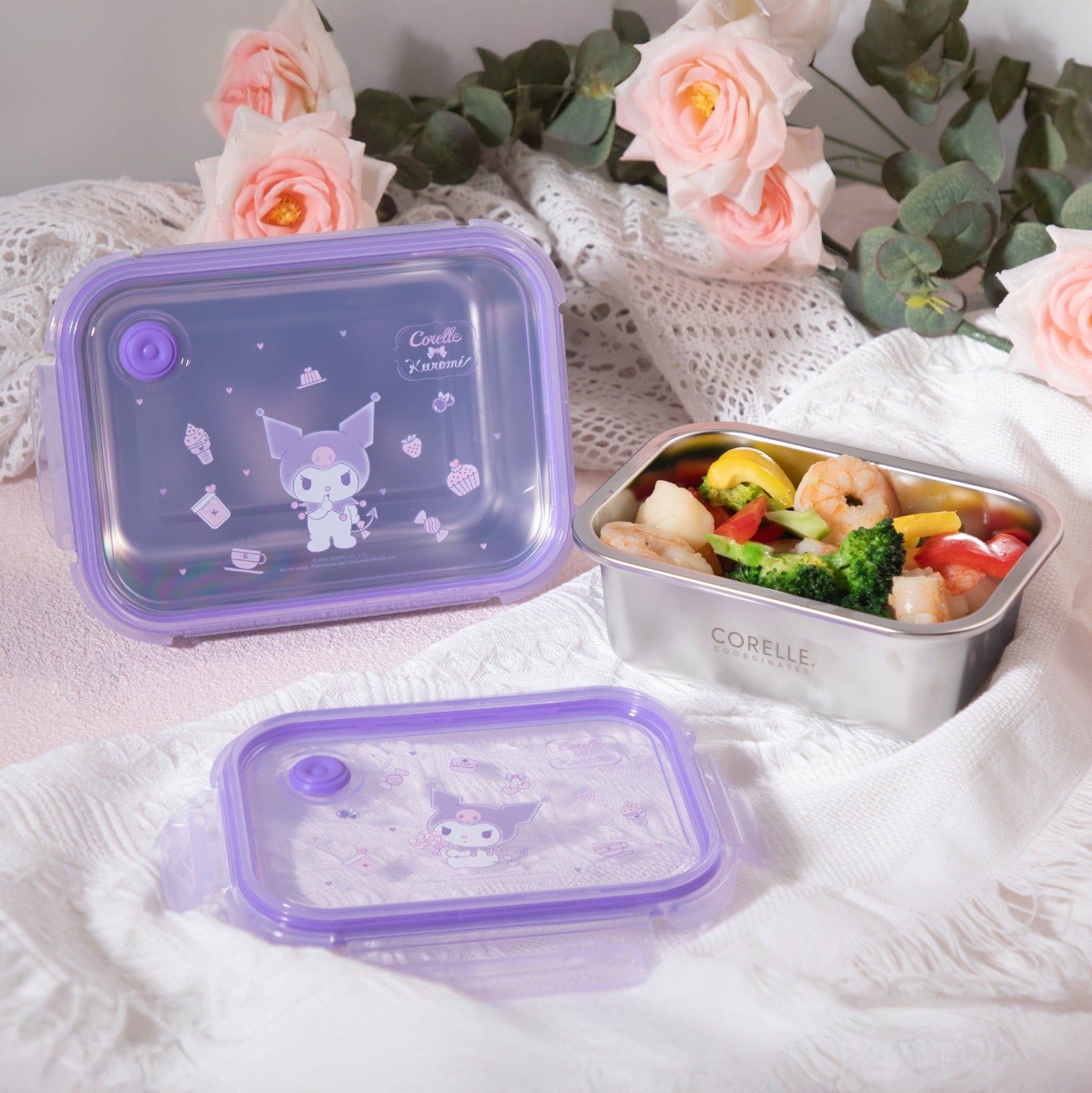 Kuronmi x Corelle 不鏽鋼方形保鮮盒 - 820毫升